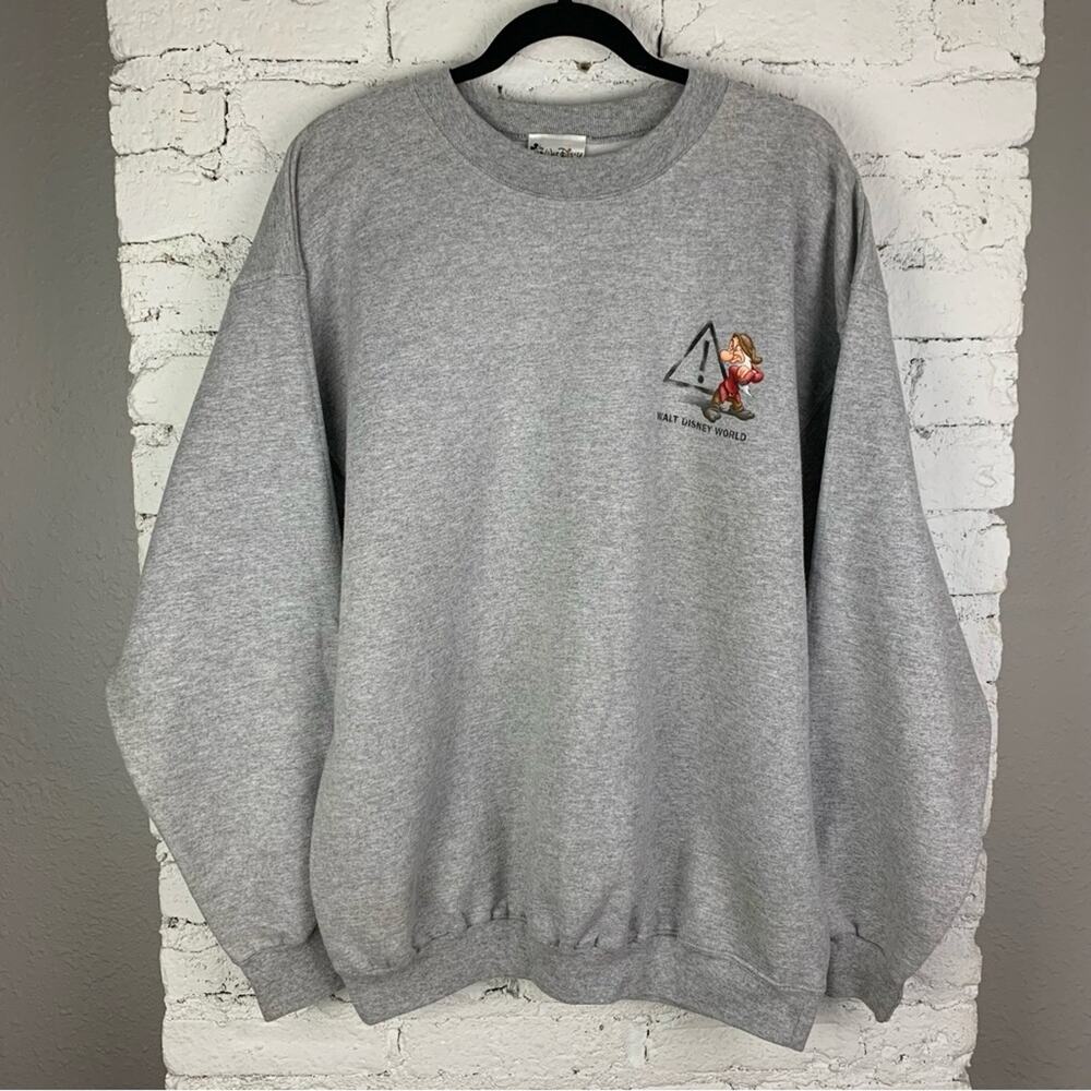 Disney Grumpy Vintage Long Sleeve Sweatshirt Crew Chunky Large